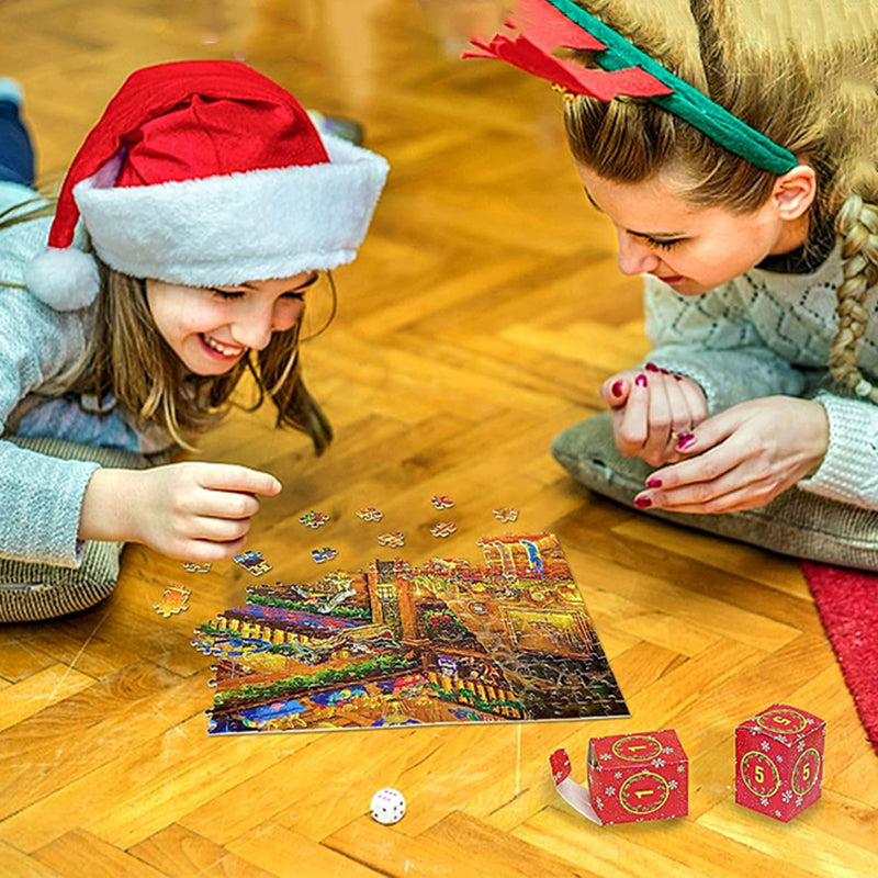 Calendrier de l'Avent Puzzles de Noël - 24 Jours de Compte à Rebours