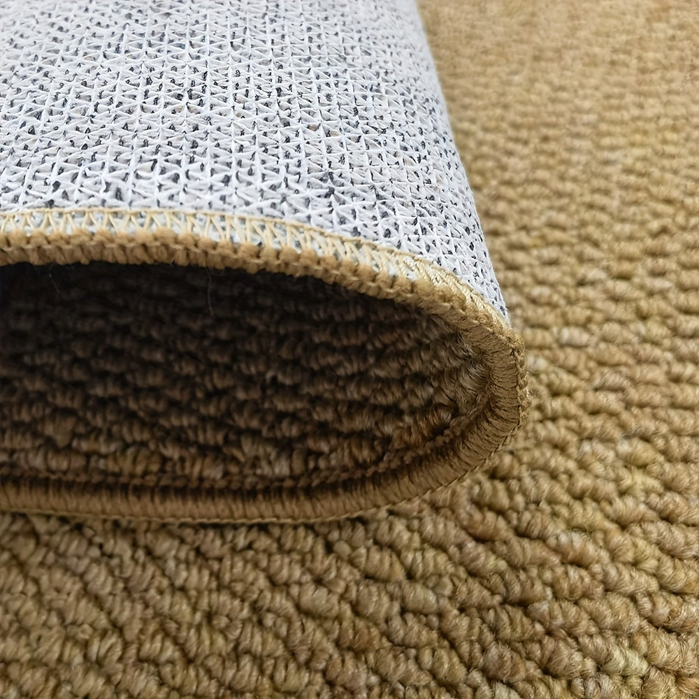 Tapis de Porte Doux et Absorbant au Look Jute pour Usage Intérieur/Extérieur