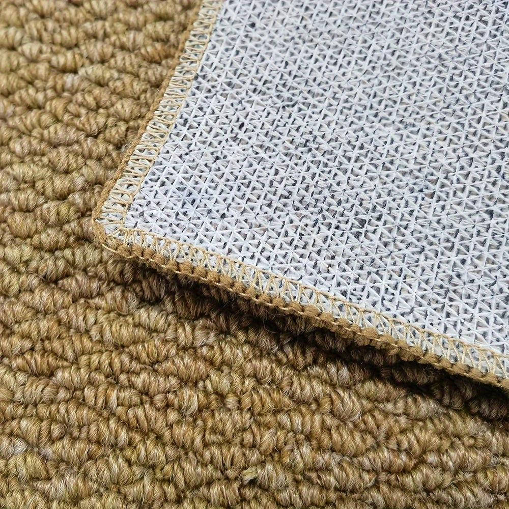 Tapis de Porte Doux et Absorbant au Look Jute pour Usage Intérieur/Extérieur