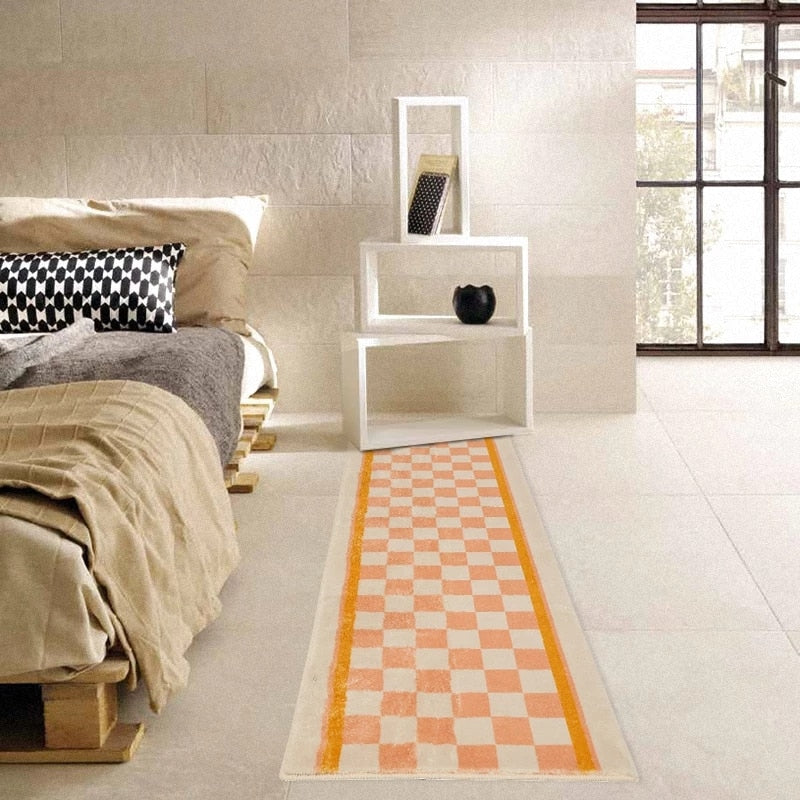 Tapis coureur à carreaux rétro