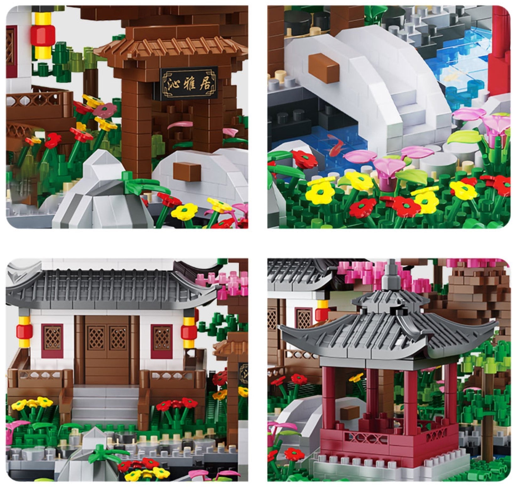 Skanto | Fossfall Maison Japonaise Sakura Île Flottante Nano Blocs de Construction | Stock Limité
