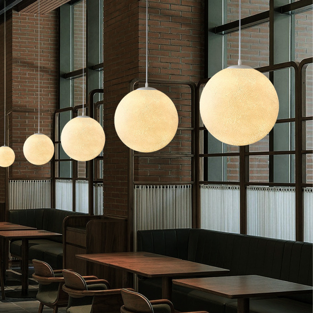 Lampe Suspendue en Forme de Boule Lunaire