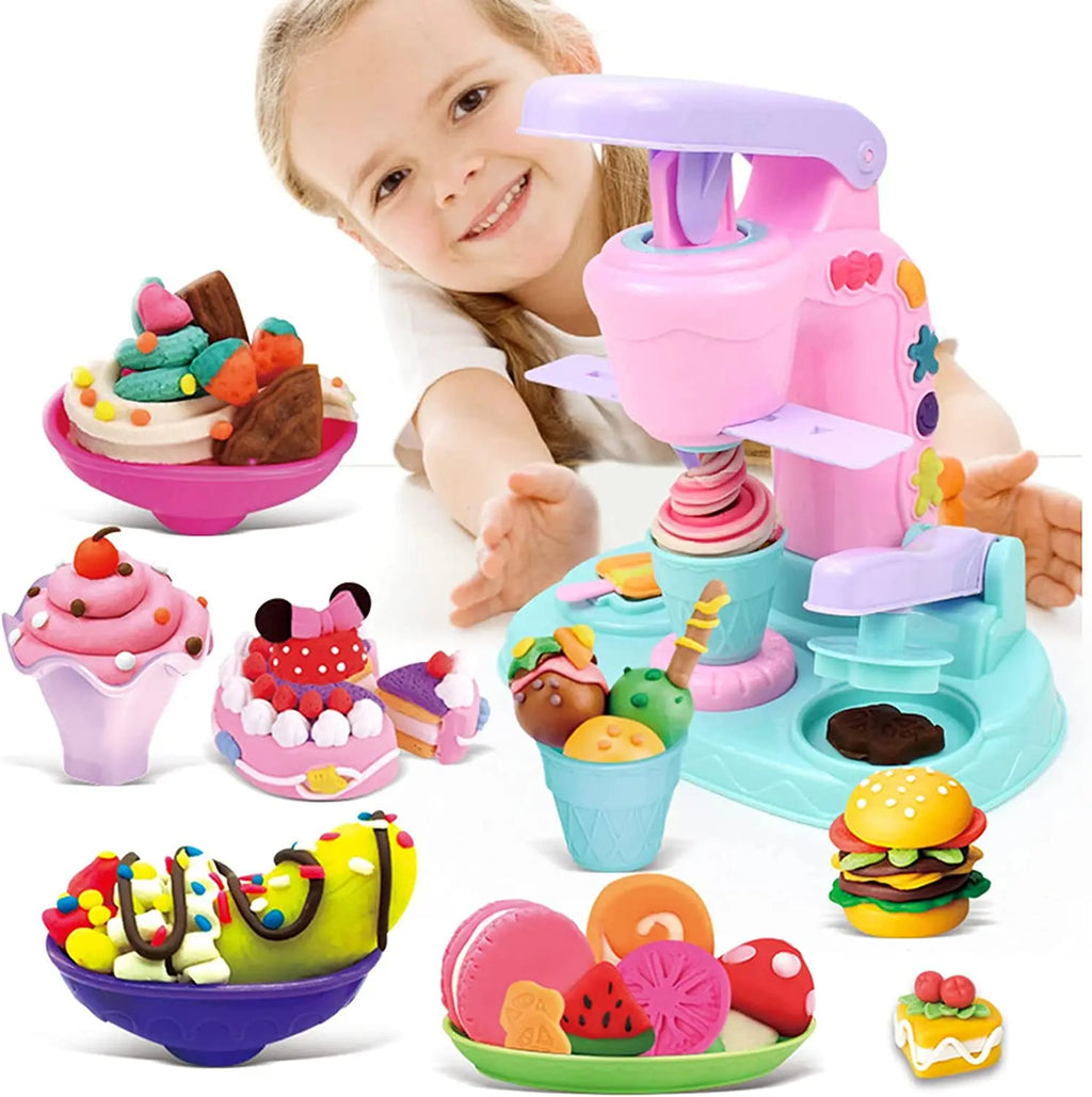 Set de Jeu Machine à Glace - Ensemble de Pâte Créative pour Enfants