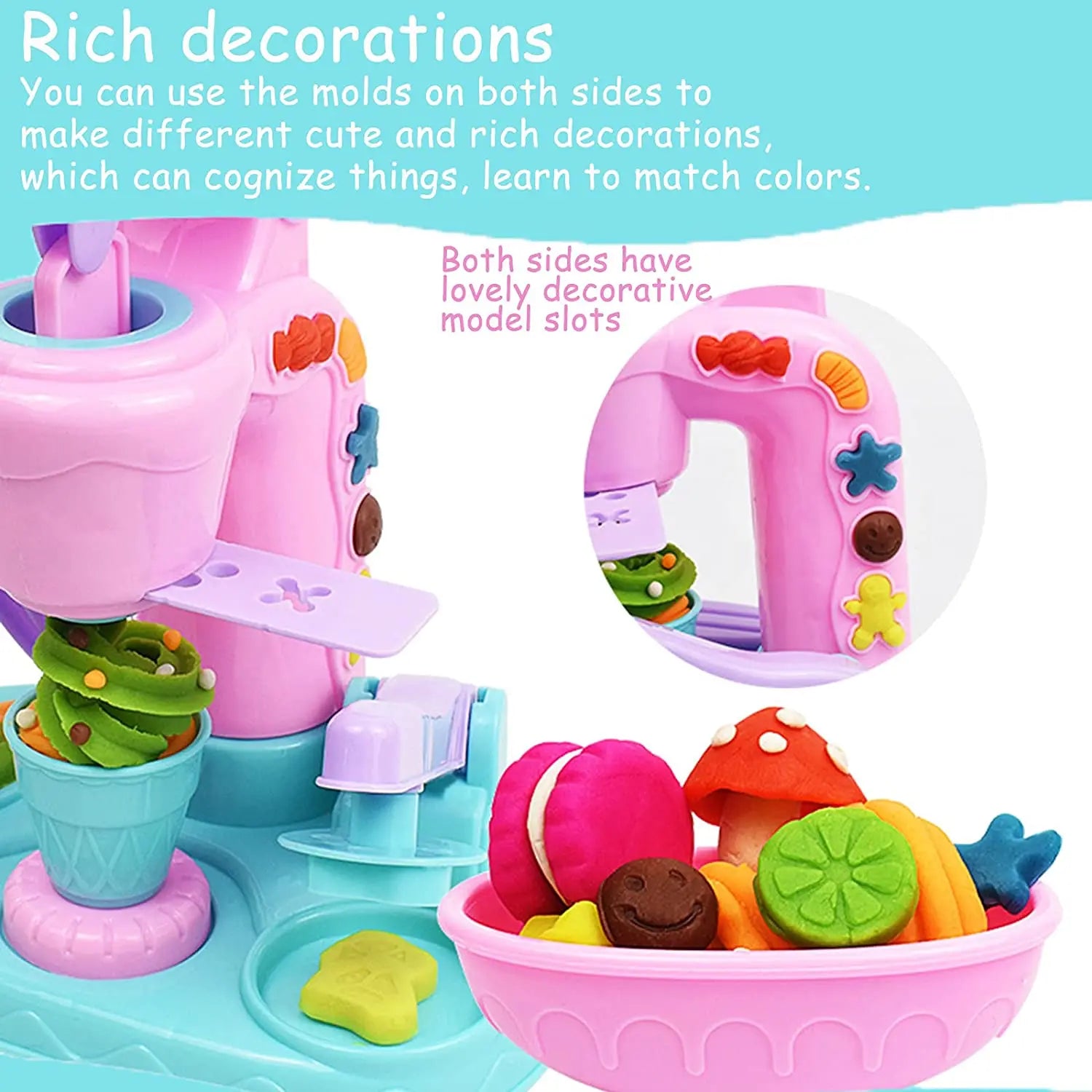 Set de Jeu Machine à Glace - Ensemble de Pâte Créative pour Enfants