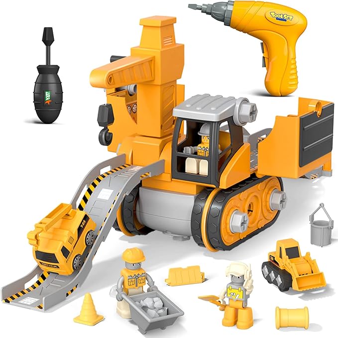 LittleBuilder Ensemble de Jeu - Camion, Pelle & Grue