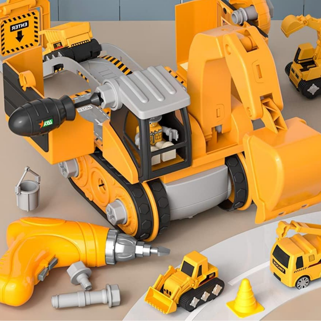 LittleBuilder Ensemble de Jeu - Camion, Pelle & Grue