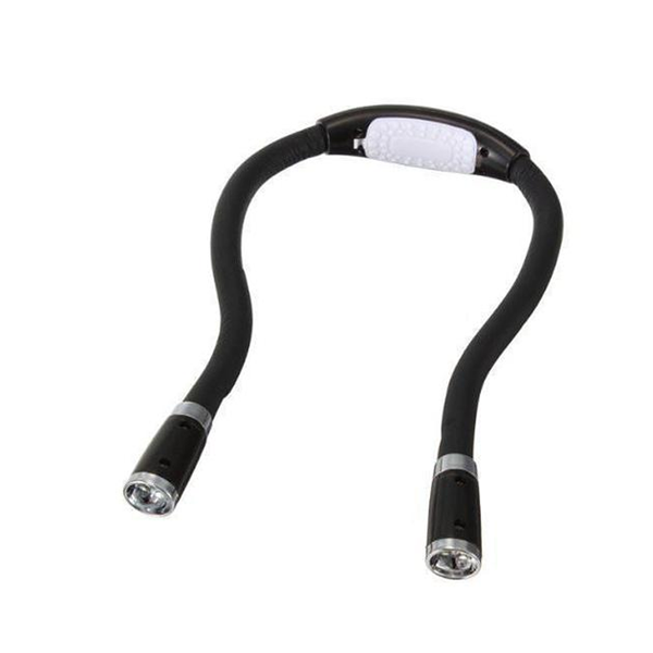 Lampe de cou portable avec LED pour tricoter, crocheter et lire – Lumière mains libres