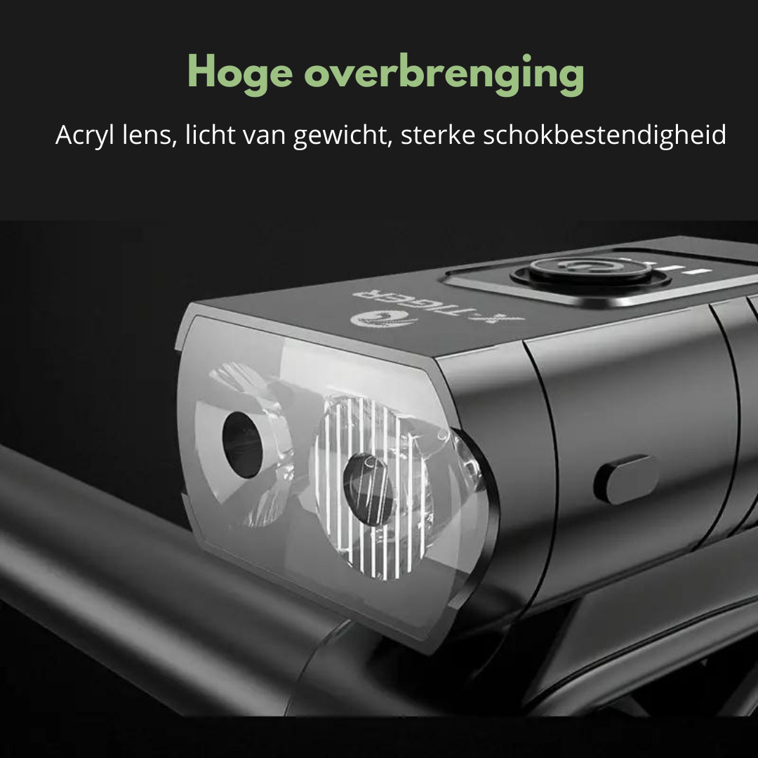 Éclairage de vélo LED - 1000 & 500 Lumens | Rechargeable par USB