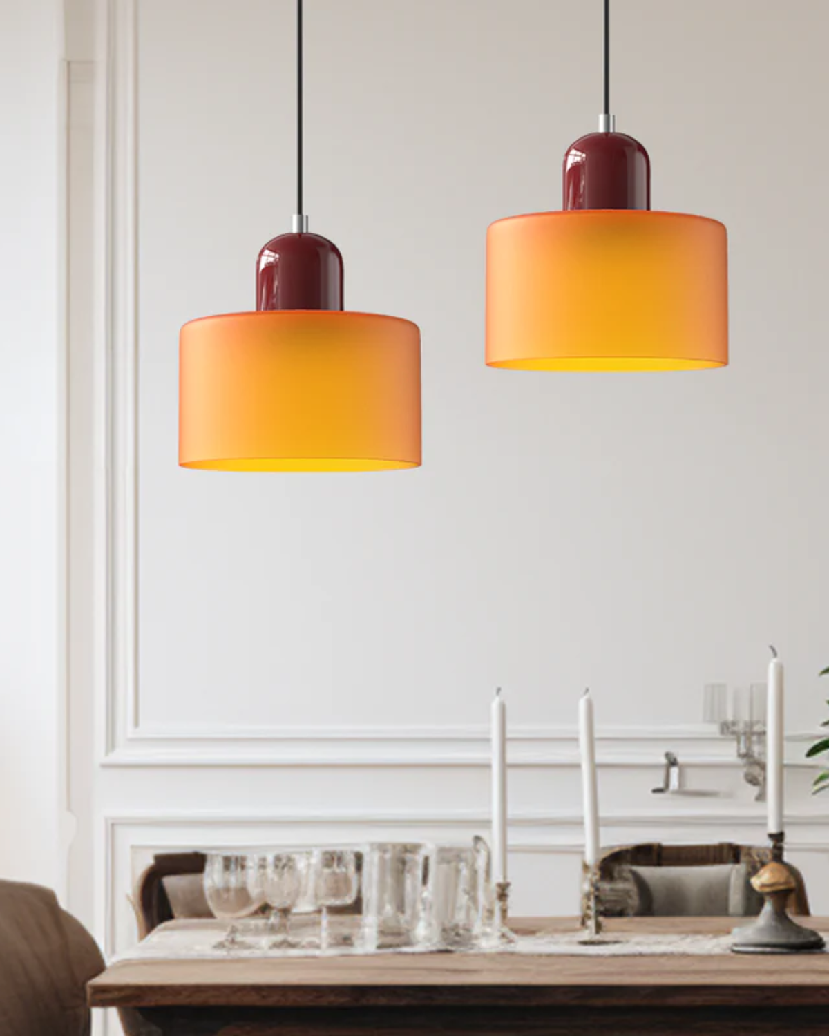 Lampe Suspendue Élégante avec Silhouette Sculpturale