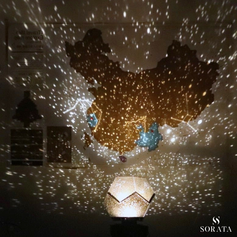 Lampe projetant un ciel étoilé avec un spectacle de lumières magique - Lunexa