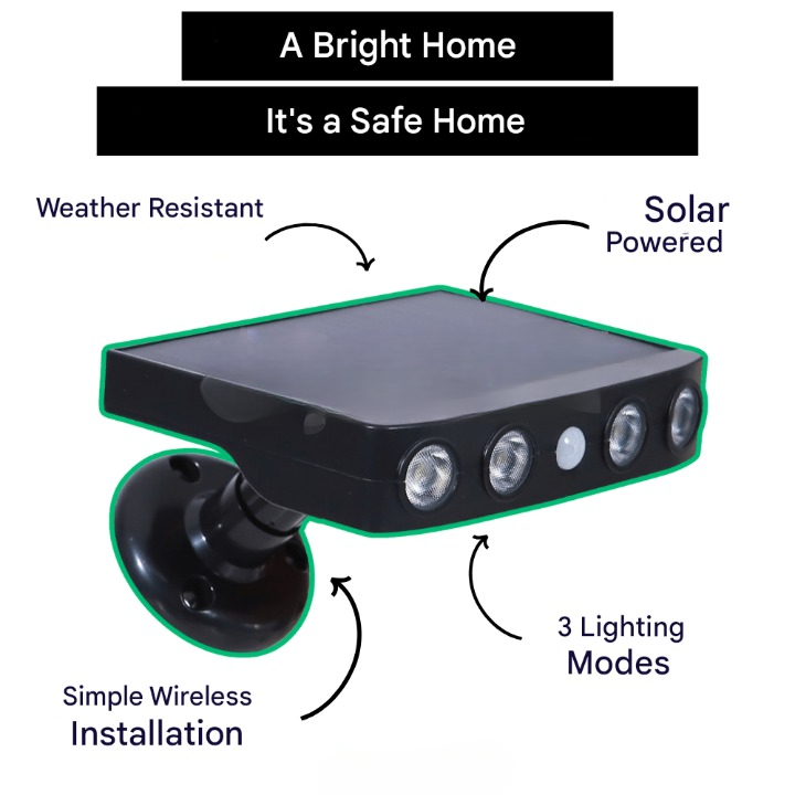 Lampe solaire avec détecteur de mouvement – Lumina