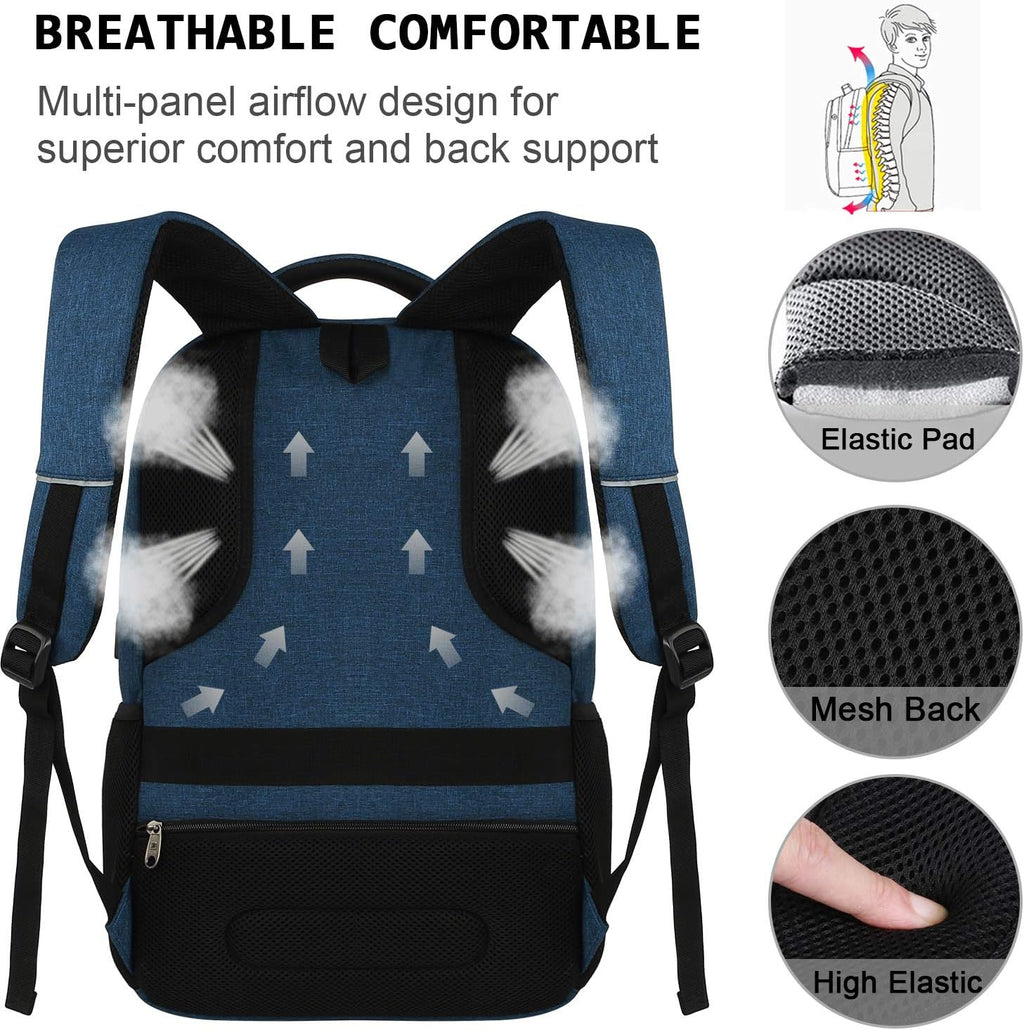 Sac à dos mince anti-vol pour ordinateur portable avec port de charge USB