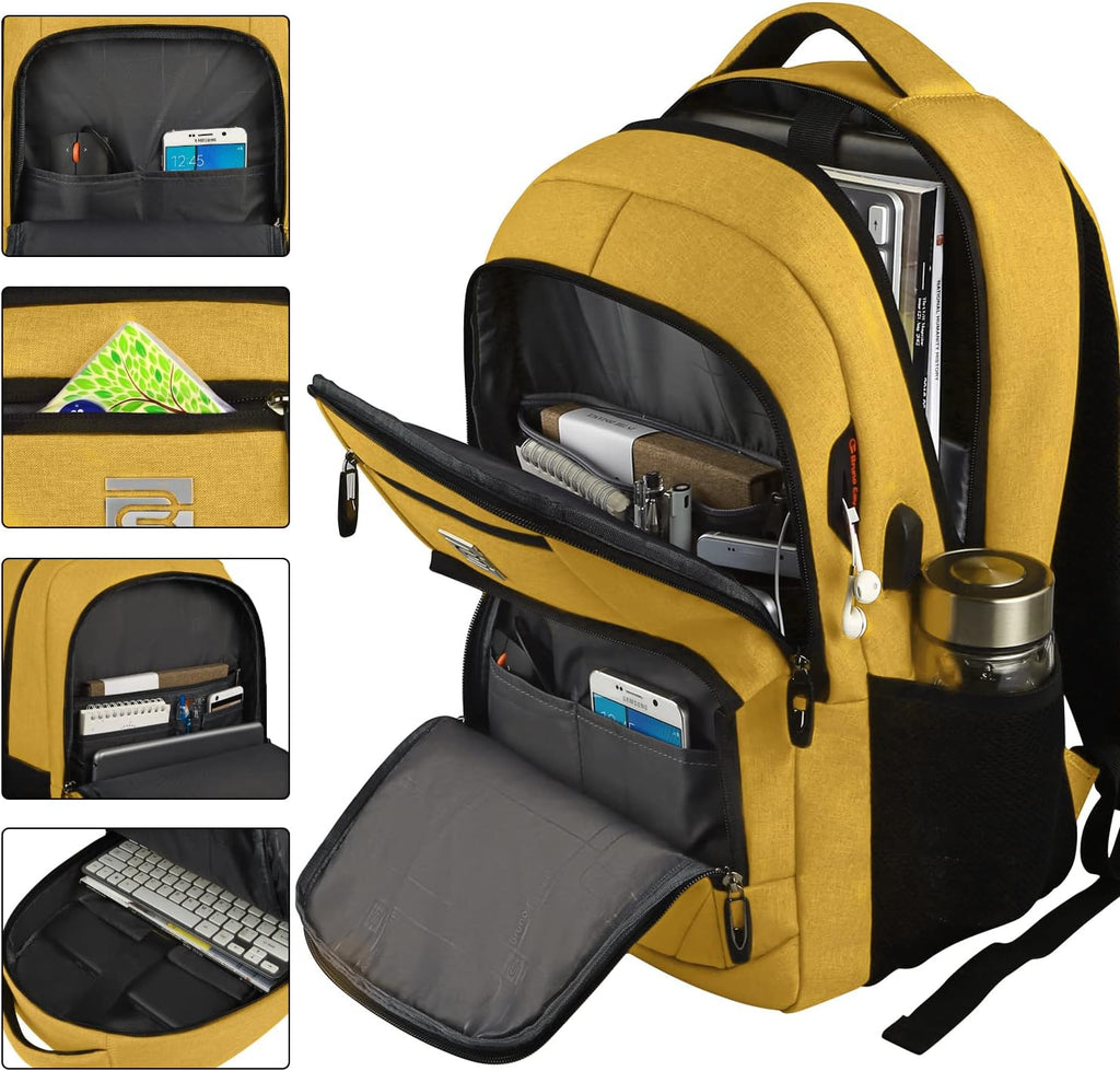 Sac à dos mince anti-vol pour ordinateur portable avec port de charge USB