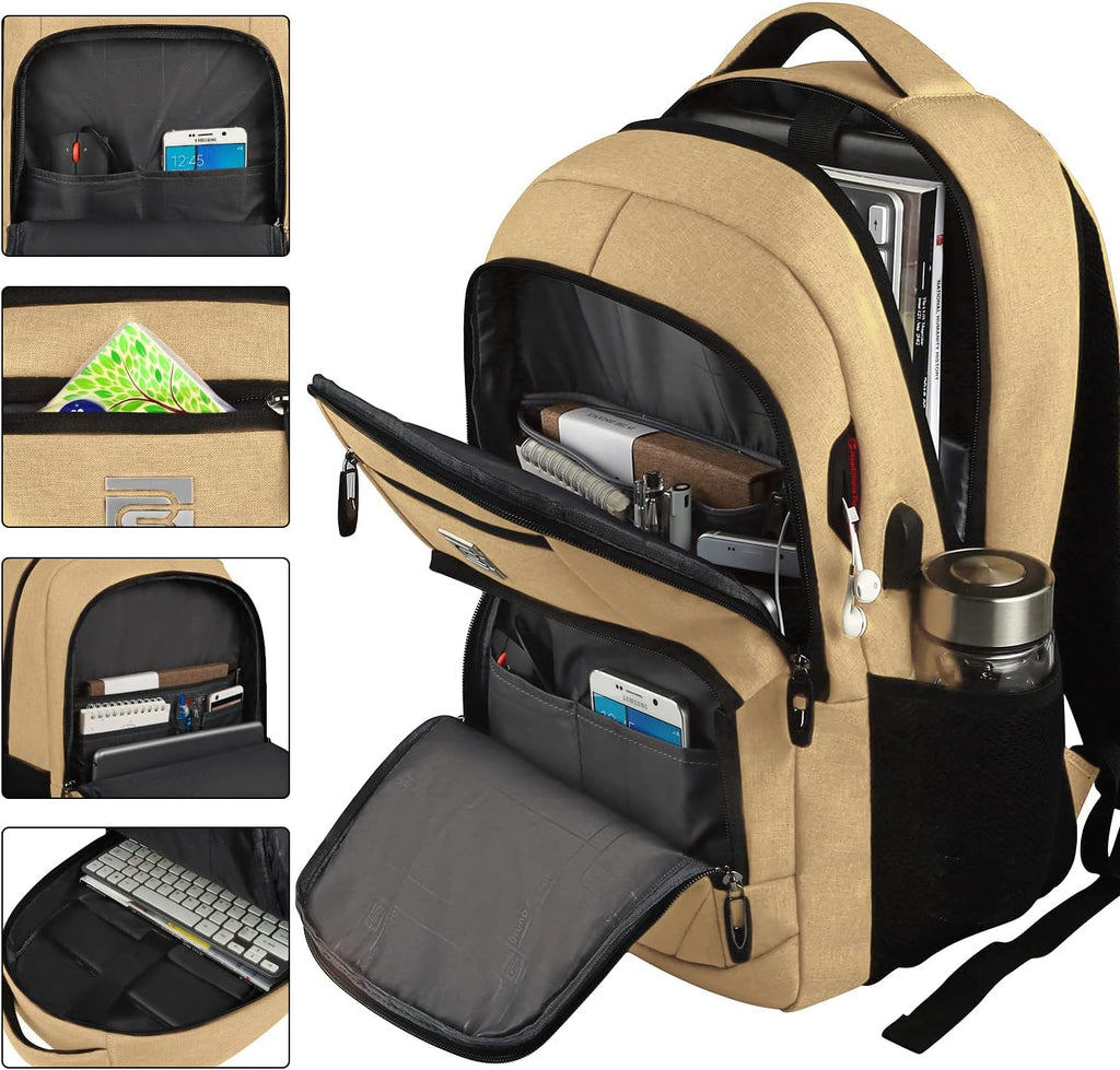 Sac à dos mince anti-vol pour ordinateur portable avec port de charge USB