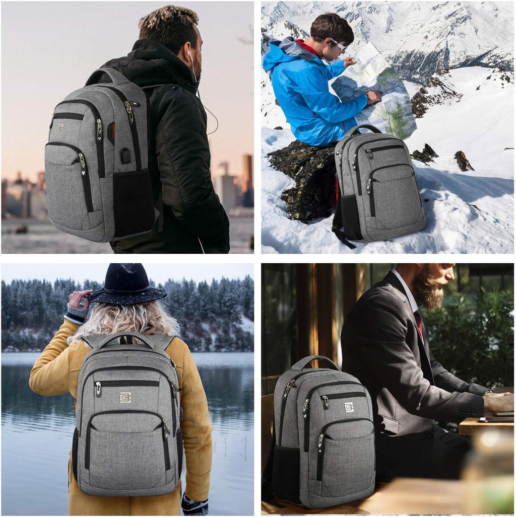 Sac à dos mince anti-vol pour ordinateur portable avec port de charge USB