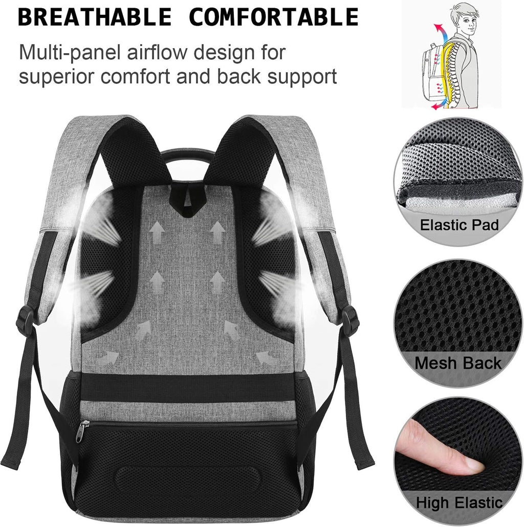 Sac à dos mince anti-vol pour ordinateur portable avec port de charge USB