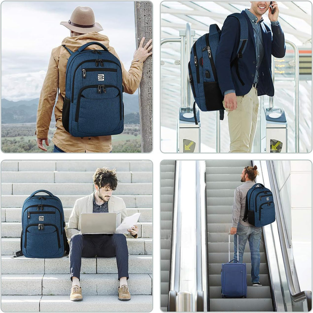 Sac à dos mince anti-vol pour ordinateur portable avec port de charge USB