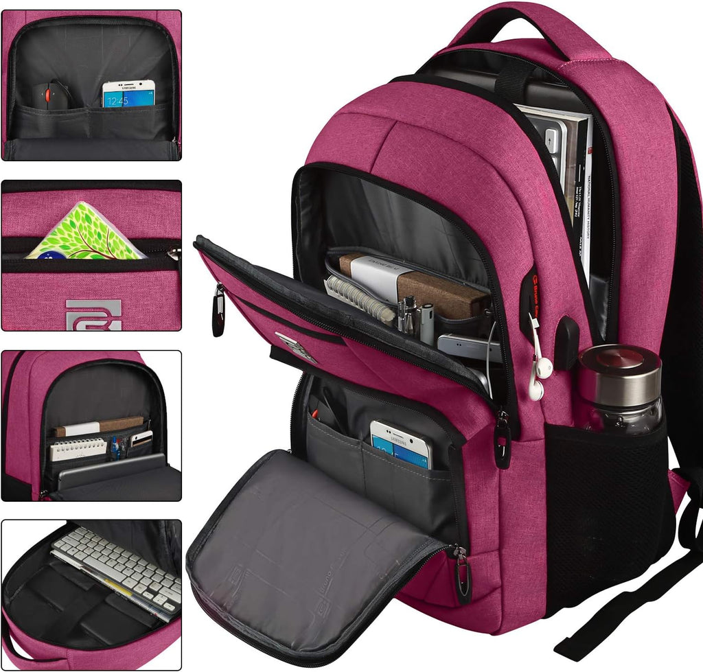 Sac à dos mince anti-vol pour ordinateur portable avec port de charge USB