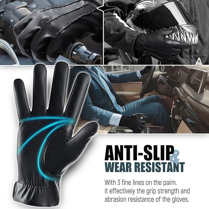 Gants d'Hiver Tactiles en Cuir - Daniel