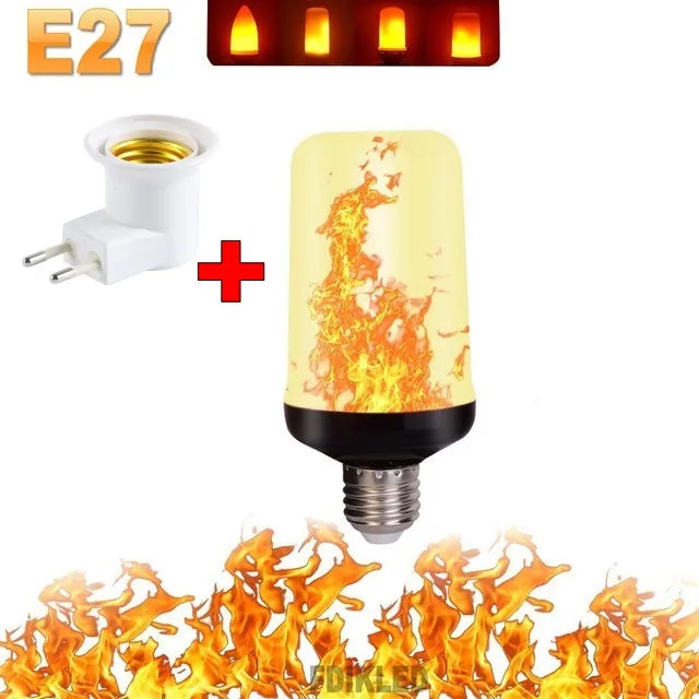 LAMPE DE FÊTE À FLAMME LED - 4 MODES SIMULANT LE FEU