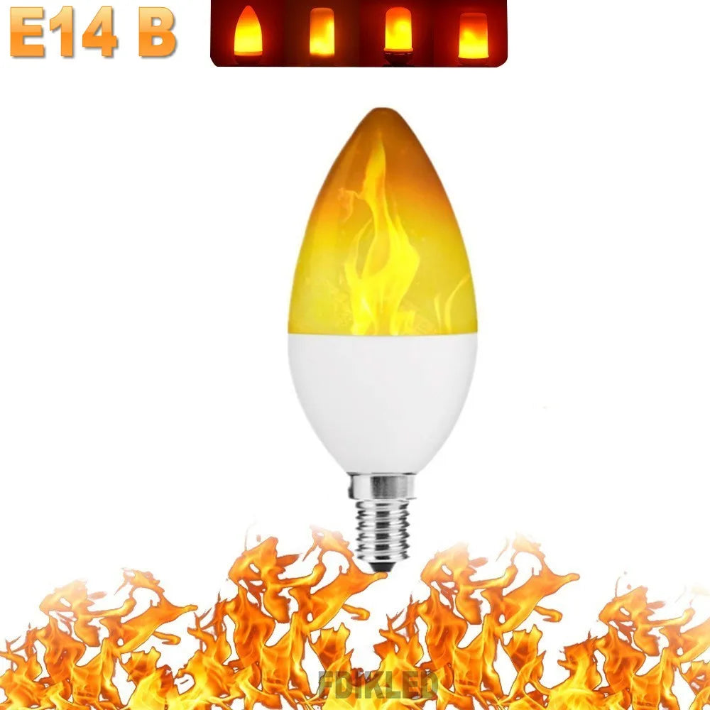 LAMPE DE FÊTE À FLAMME LED - 4 MODES SIMULANT LE FEU