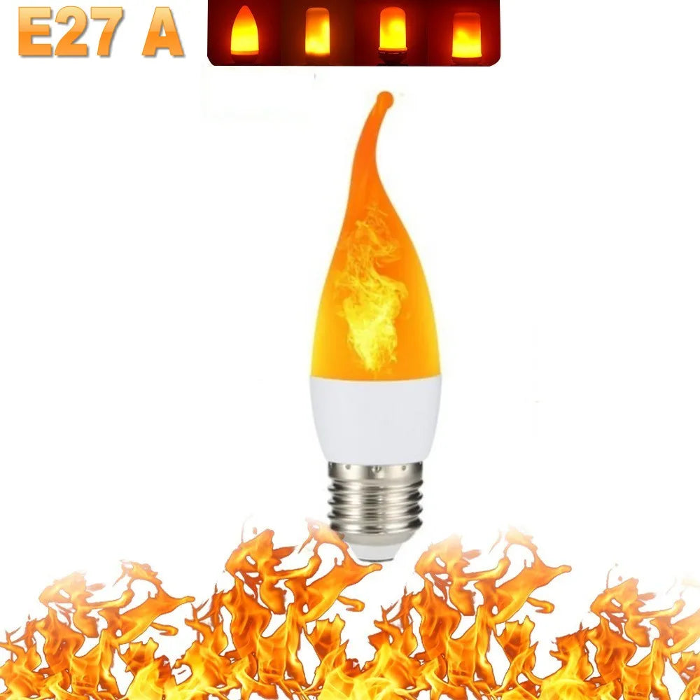 LAMPE DE FÊTE À FLAMME LED - 4 MODES SIMULANT LE FEU