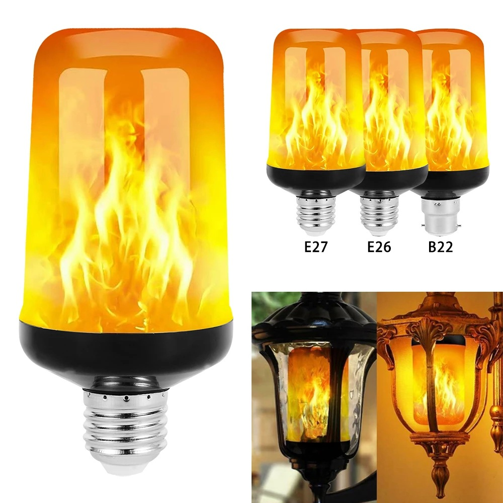 LAMPE DE FÊTE À FLAMME LED - 4 MODES SIMULANT LE FEU