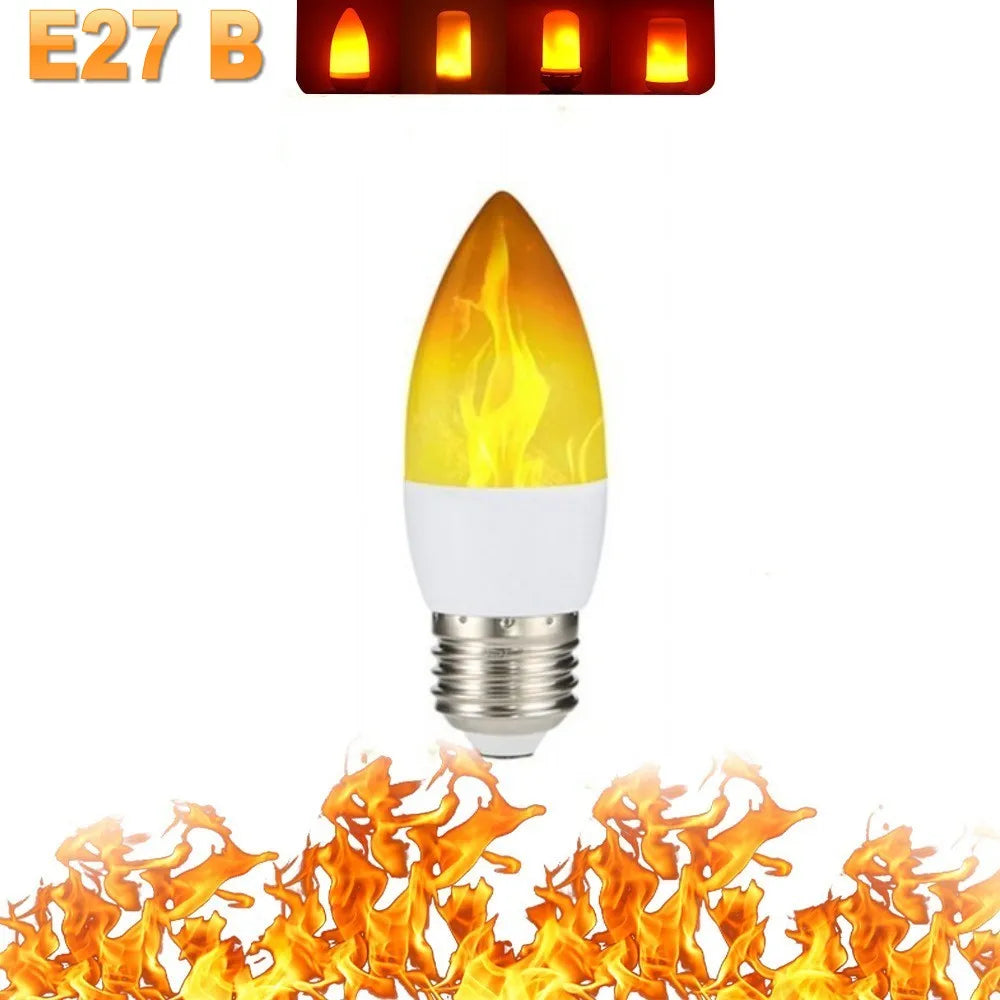 LAMPE DE FÊTE À FLAMME LED - 4 MODES SIMULANT LE FEU