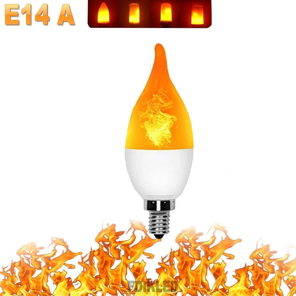 LAMPE DE FÊTE À FLAMME LED - 4 MODES SIMULANT LE FEU