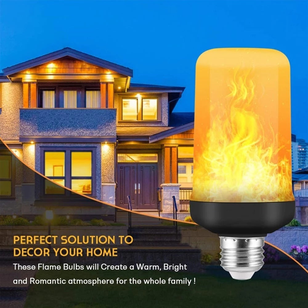 LAMPE DE FÊTE À FLAMME LED - 4 MODES SIMULANT LE FEU