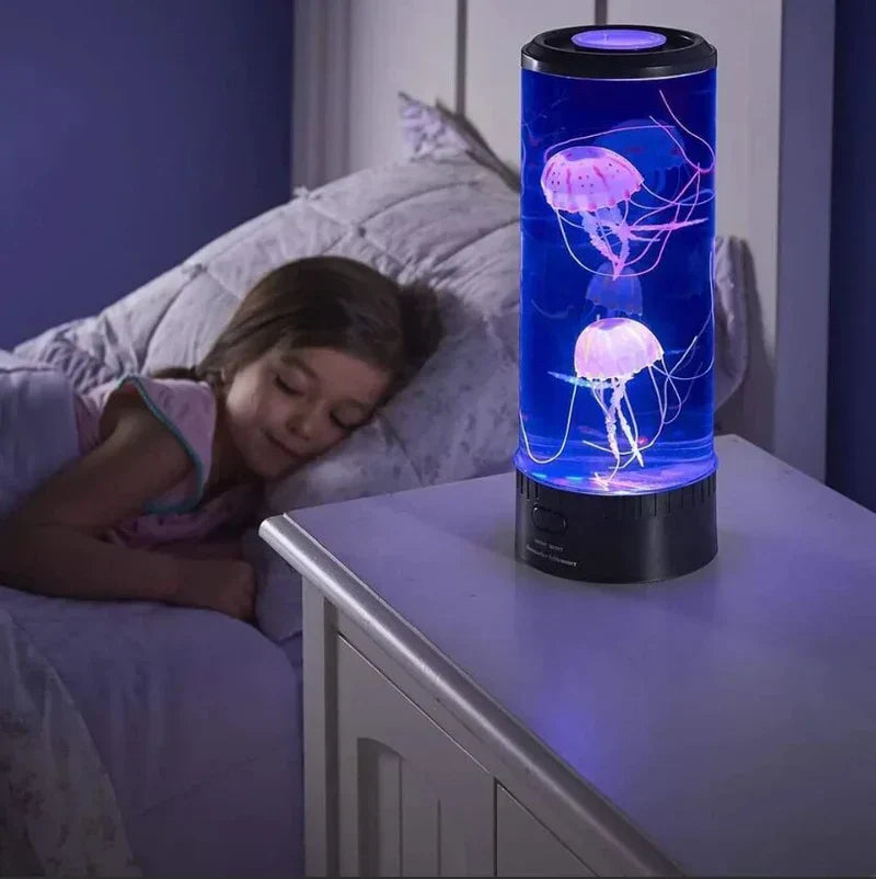 Lampe à lave en forme de méduse LED - OceanGlow