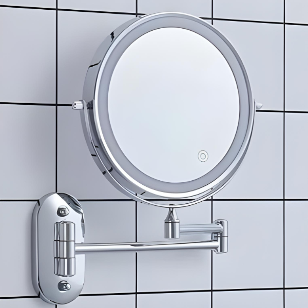 Miroir de Maquillage LED Agrandi pour Femmes avec Éclairage Ajustable