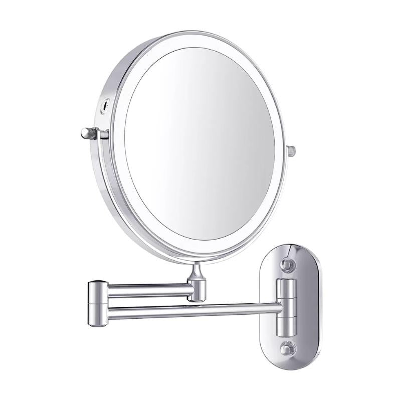 Miroir de Maquillage LED Agrandi pour Femmes avec Éclairage Ajustable