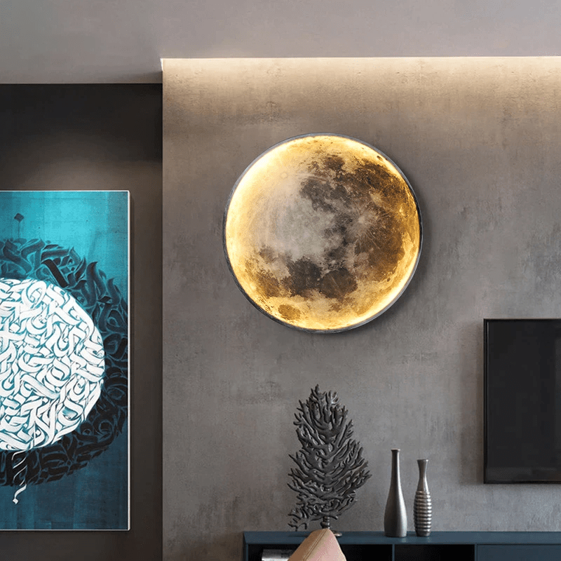 Lampe Murale LED en Forme de Lune pour Décoration Intérieure