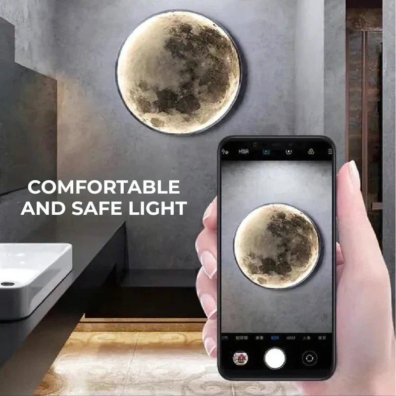 Lampe Murale LED en Forme de Lune pour Décoration Intérieure
