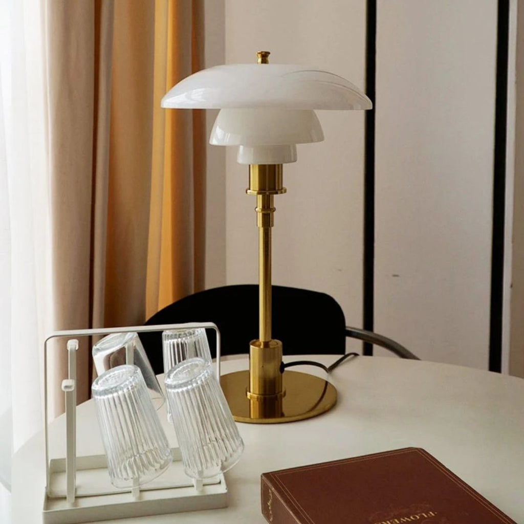 Lena Designer Lampe de Table Nordique | Verre | LED | Scandinave