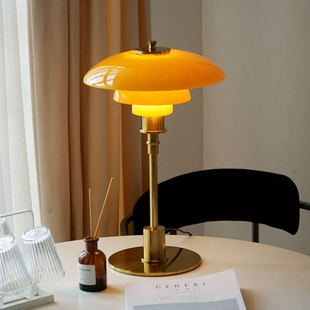 Lena Designer Lampe de Table Nordique | Verre | LED | Scandinave