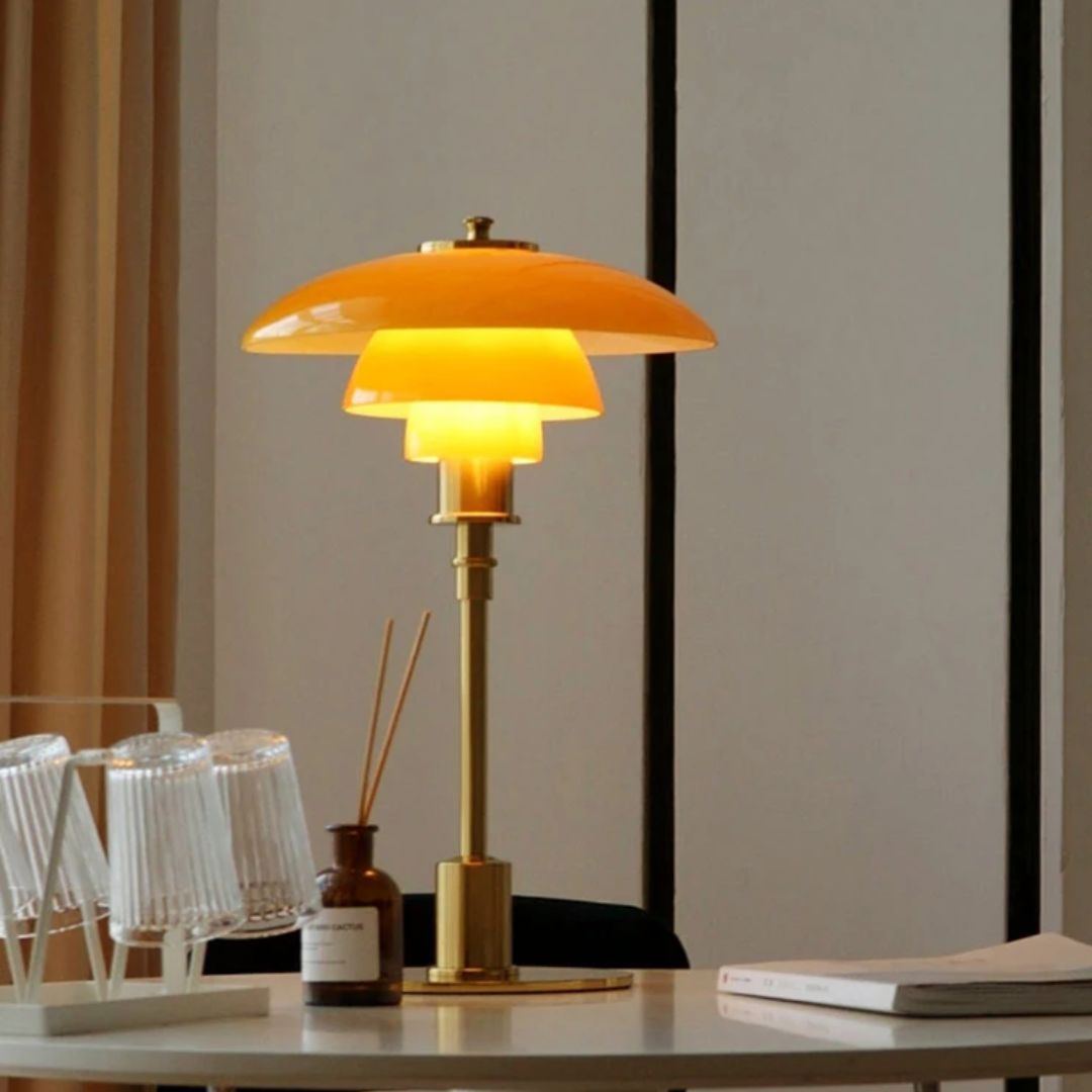 Lena Designer Lampe de Table Nordique | Verre | LED | Scandinave