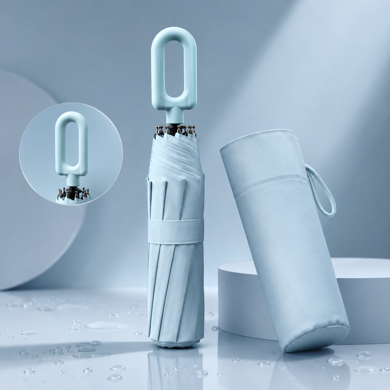 STORMLOCK - Parapluie automatique coupe-vent avec structure à 8 baleines et protection UV conçu pour une résistance aux intempéries et une commodité de voyage au quotidien