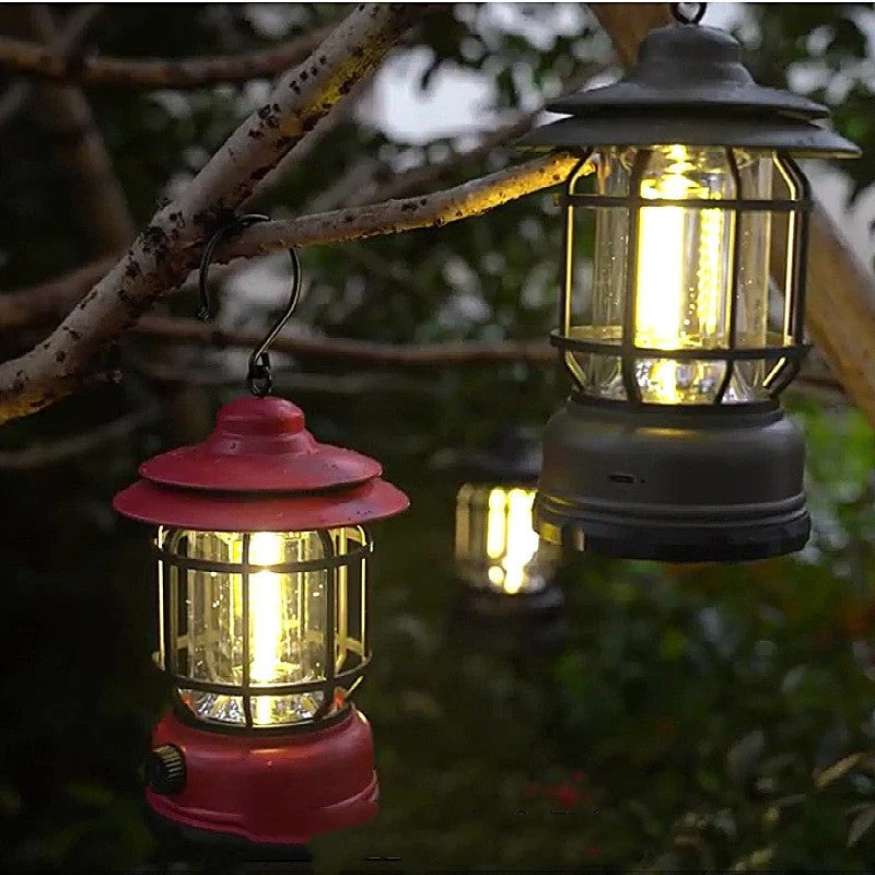 Lanternes de Camping Rechargeables LightMate – LED de Style Vintage avec Lumière Dimmable