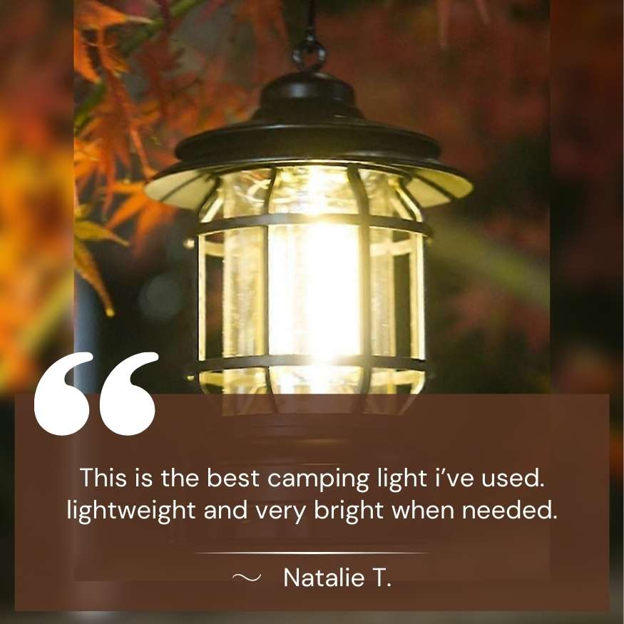 Lanternes de Camping Rechargeables LightMate – LED de Style Vintage avec Lumière Dimmable