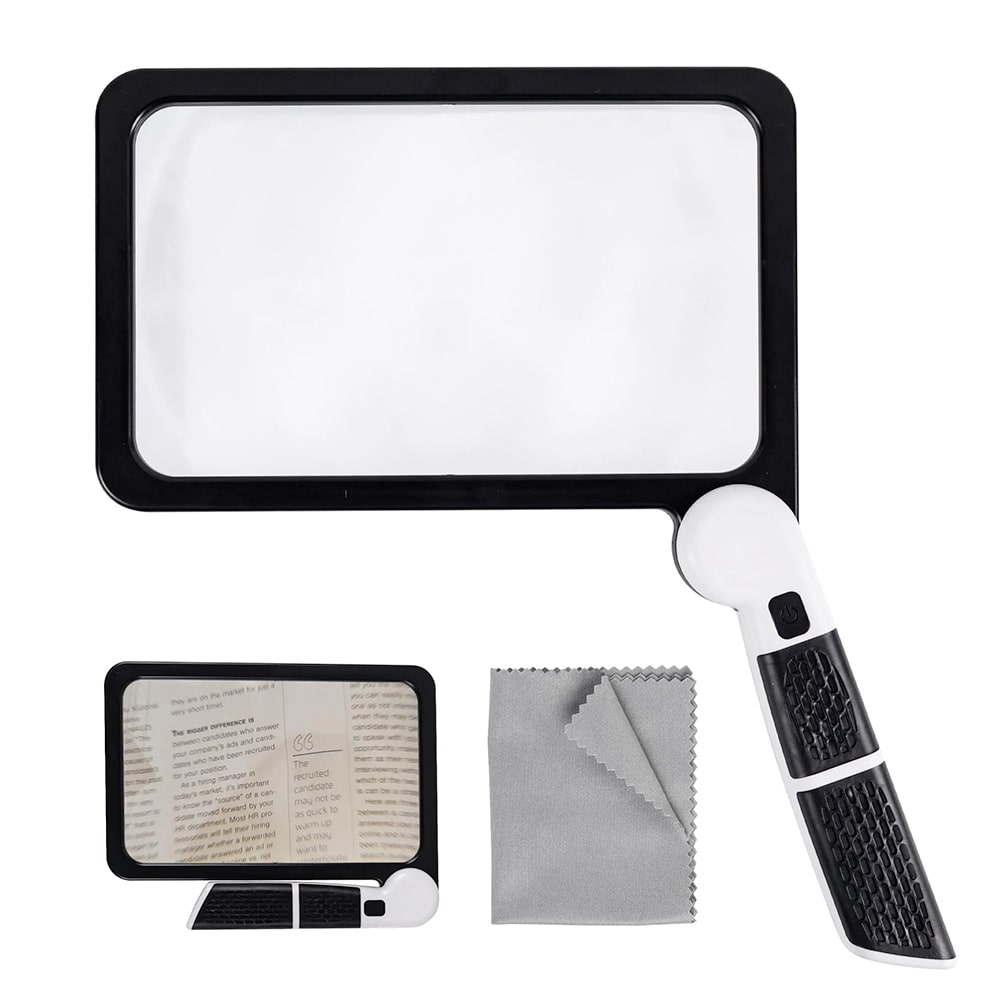 PRECISIONVIEW – Loupe de poche éclairée 5X pour une lecture claire