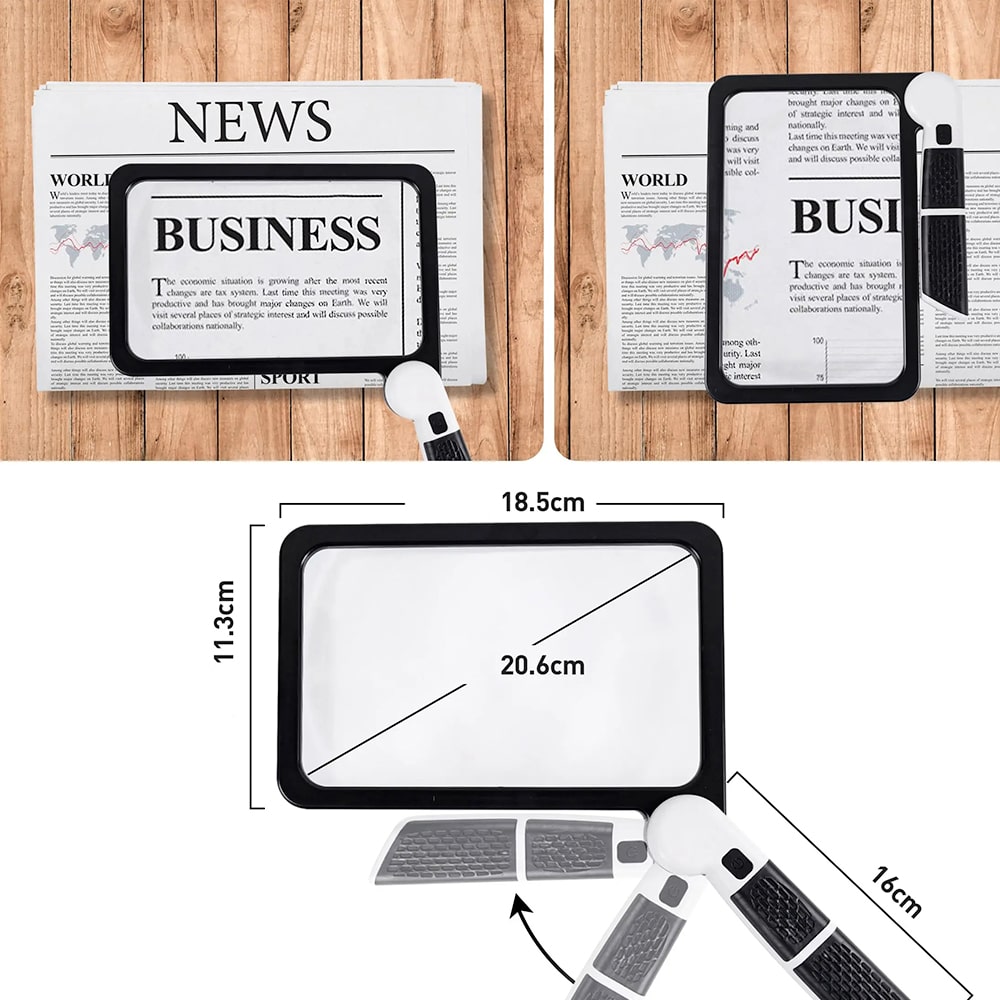 PRECISIONVIEW – Loupe de poche éclairée 5X pour une lecture claire