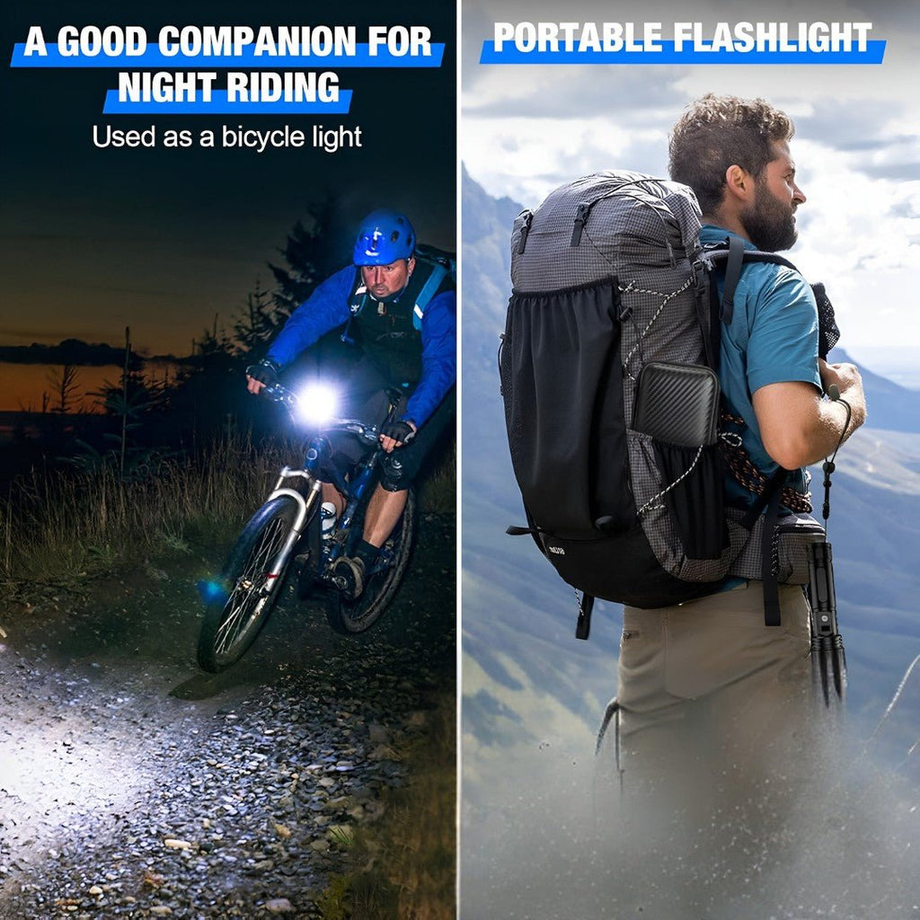 LumaBeam – Lampe de poche LED rechargeable de 100 000 lumens avec batterie externe