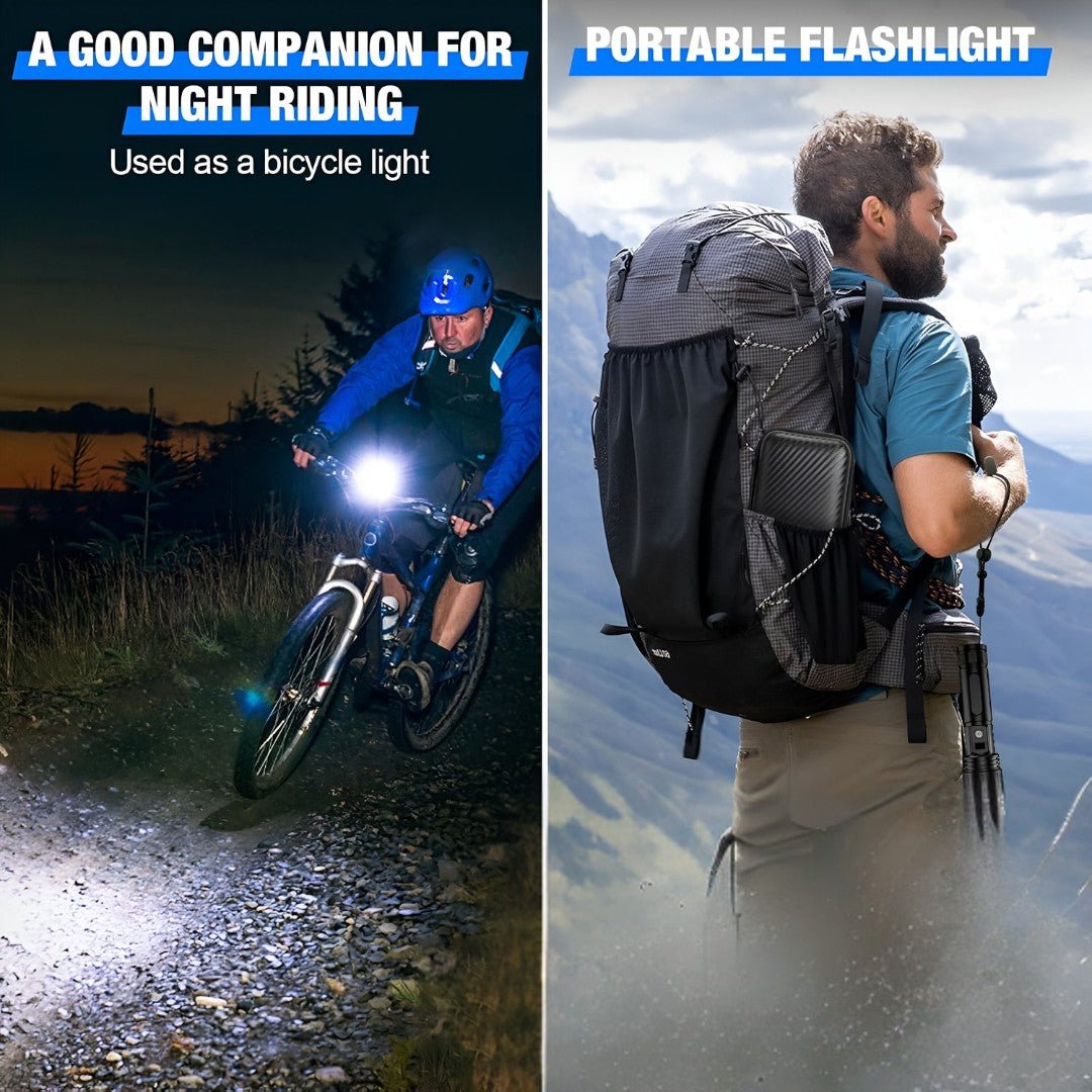LumaBeam – Lampe de poche LED rechargeable de 100 000 lumens avec batterie externe