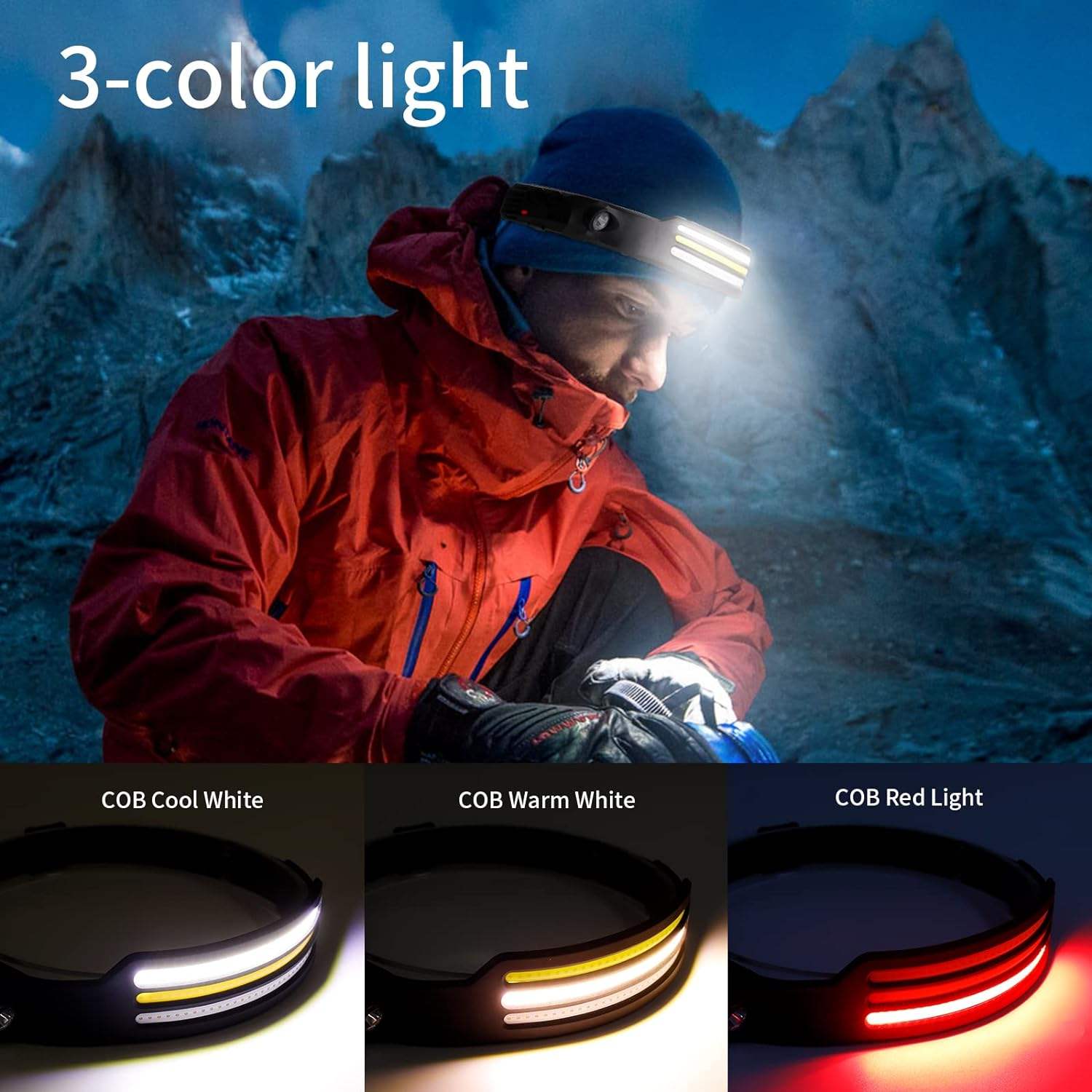 Skanto | Lampe Frontale LED X3 – Étanche & Rechargeable Lampe Frontale pour Course, Randonnée & Aventures en Plein Air