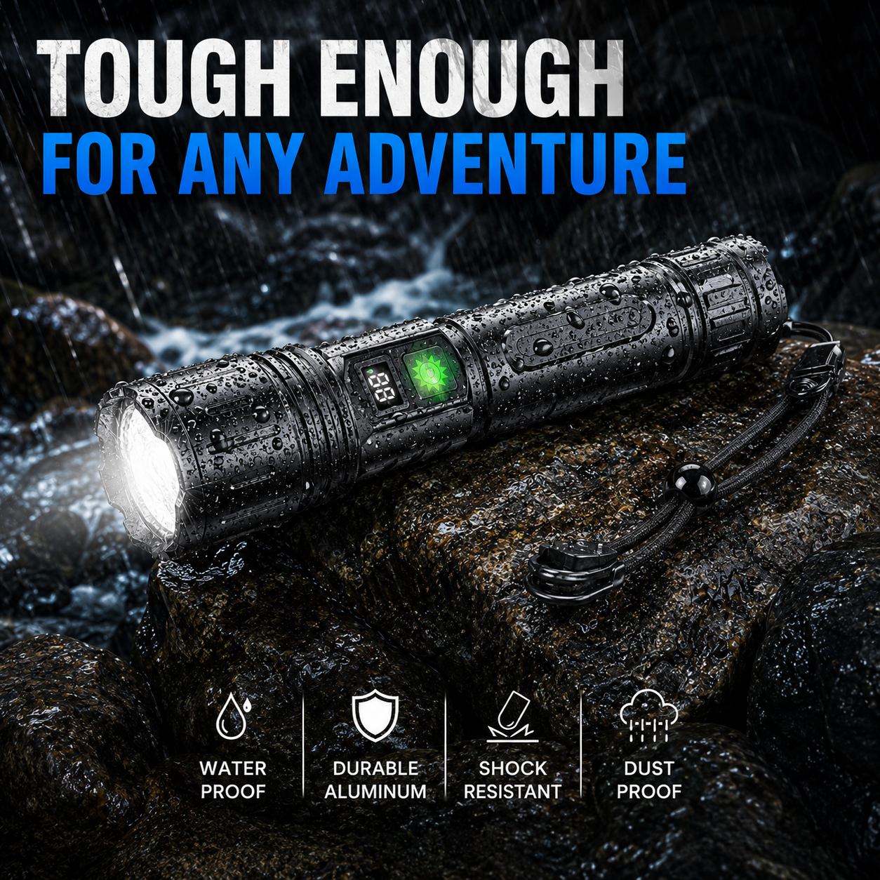 LAMPE TORCHE LUMINA – Lampe de poche tactique à luminosité extrême