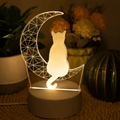 Lampe de Nuit 3D Chat Lunaire