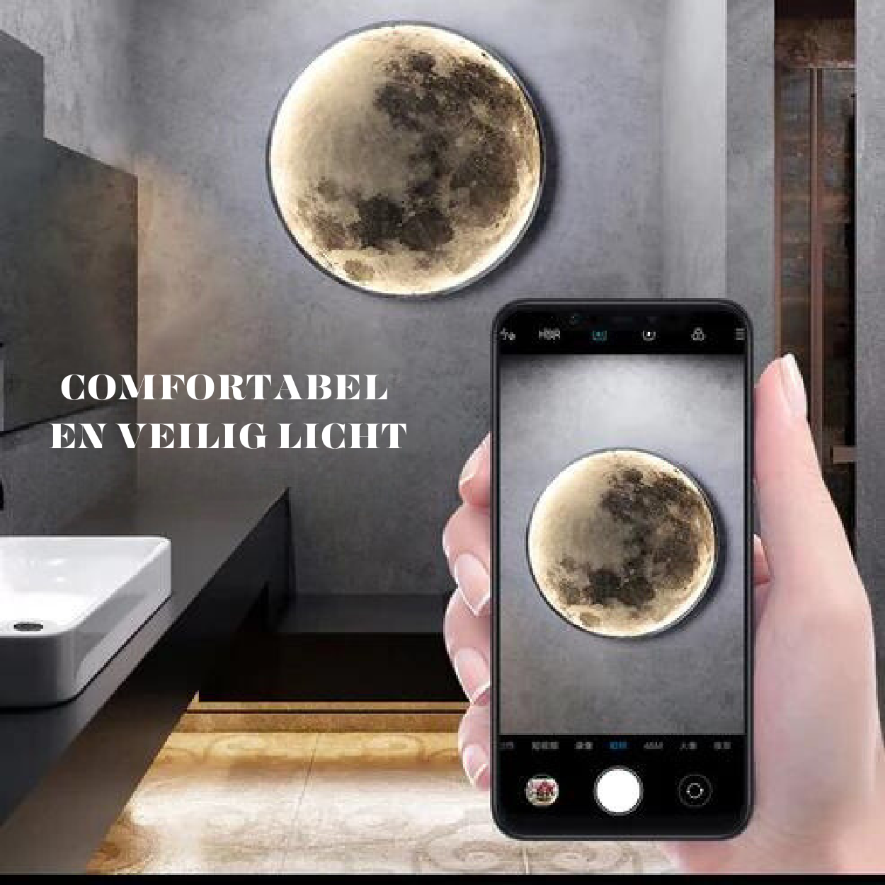 Lampe Lunaire Lunatic - Lampe Réaliste de Lune avec Dimmabilité LED
