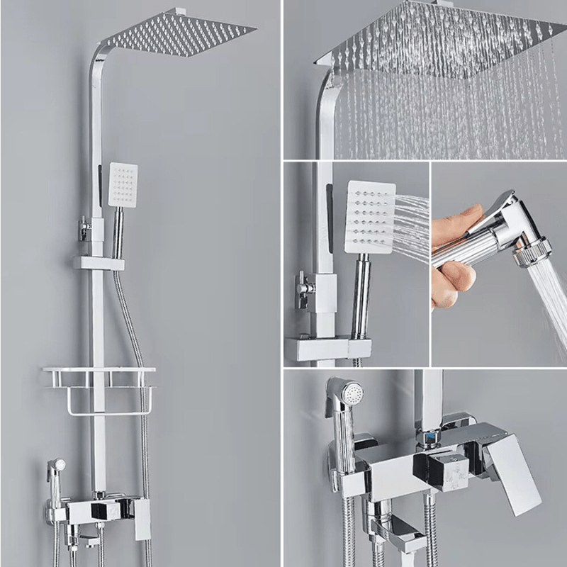 Ensemble de douche - AquaFlow - Douche pluie de luxe - Robinet en laiton